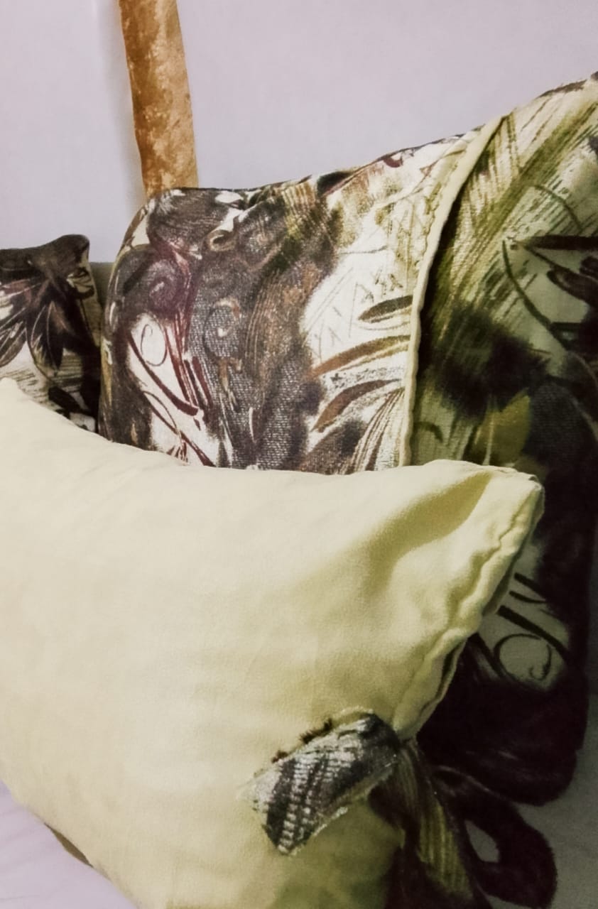 Luxury Cream & Brown Floral Bedding Comforter Set